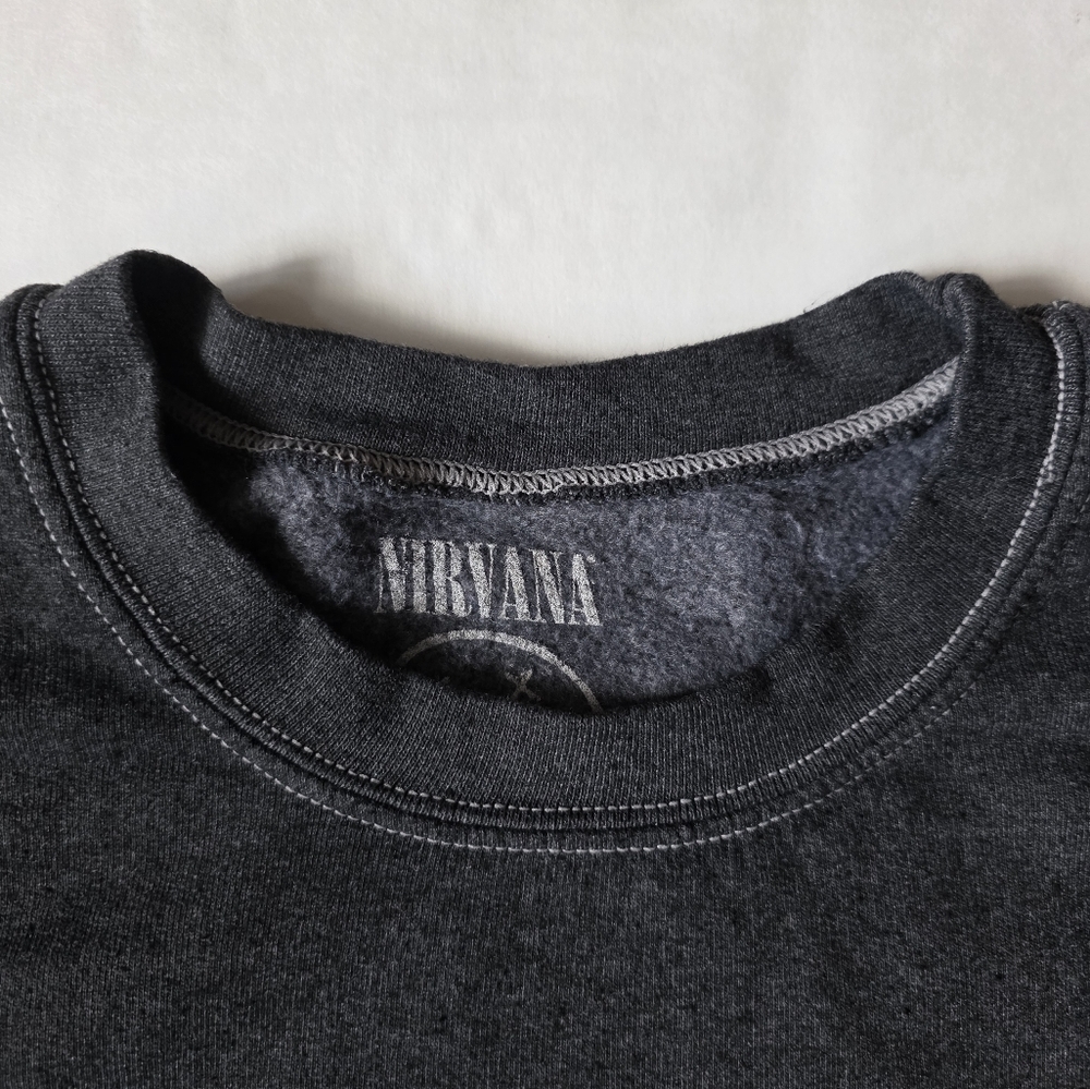 NIRVANA Charcoal Hoodie with Iconic Logo Size Xs Used Like New. - Picture 5 of 7